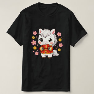 Kawaii Paard Chinees Nieuwjaar 2026 T-shirt
