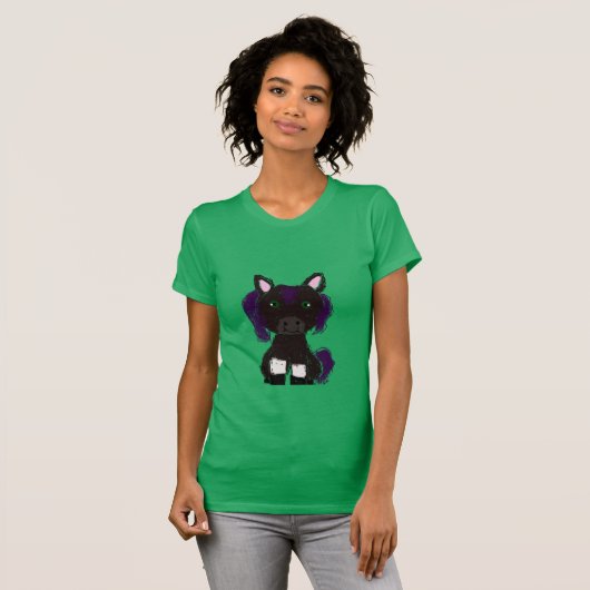Kawaii Paard T-shirt (Voorkant volledig)