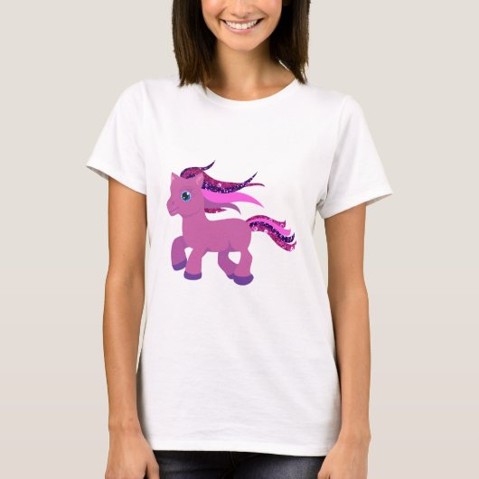 kawaii paars pony t-shirt (Voorkant)