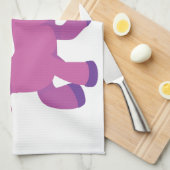 kawaii paars pony theedoek (Quarter Fold)