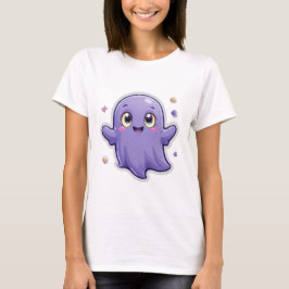 Kawaii Paarse Ghost T-Shirt Schattige & Spooky