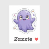 Kawaii Paarse Ghost Vinyl Sticker Schattige Spooky (Vel)