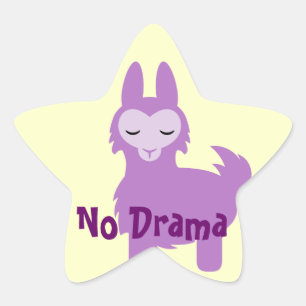 Kawaii Paarse Llama Ster Sticker