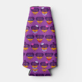 Kawaii Paarse Rottweiler Puppy Pattern Flesjeskoeler (Voorkant)