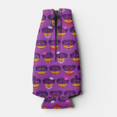 Kawaii Paarse Rottweiler Puppy Pattern Flesjeskoeler (Achterkant)