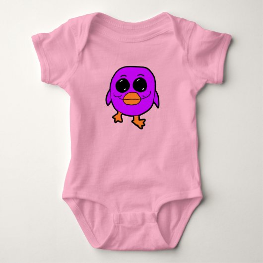 Kawaii Paarse Vogel Romper (Voorkant)