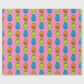 Kawaii Paaseieren met ribbons Cadeaupapier (Vlak)