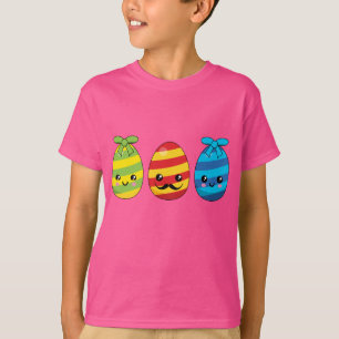 Kawaii Paaseieren met ribbons T-shirt
