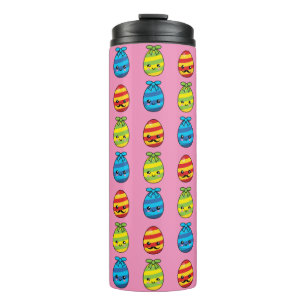 Kawaii Paaseieren met ribbons Thermosbeker