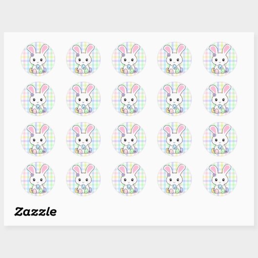 Kawaii Paashaas Ronde Sticker (Vel)
