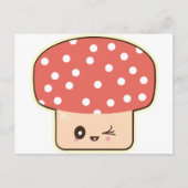 Kawaii Paddenstoel, cute paddestoel rood wit stipp Briefkaart (Voorkant)