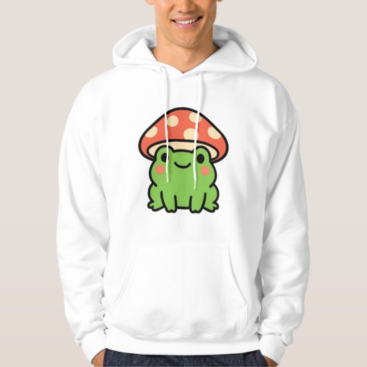 Kawaii Paddenstoel Kikker Trui Hoodie (Voorkant)