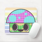 KAWAII PADDENSTOEL STROOK GINGHAM PATCHWORK RUITJE MUISMAT (Met muis)