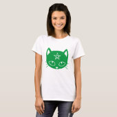 Kawaii Pagan Groene Kat T-shirt (Voorkant volledig)