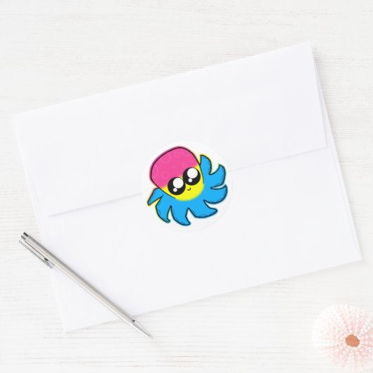 Kawaii Pan Pride Octopus Stickers (Envelop)