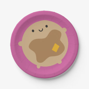 Kawaii Pancake Papieren Bordje