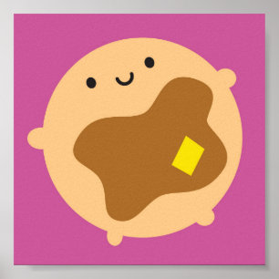 Kawaii Pancake Poster