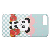 Kawaii Panda aardbeien schattig Case-Mate iPhone Case (Achterkant (Horizontaal))