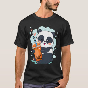 Kawaii Panda Anime Boba Drink Bubble Tea T-shirt