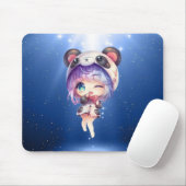 Kawaii Panda Anime Girl Muismat (Met muis)