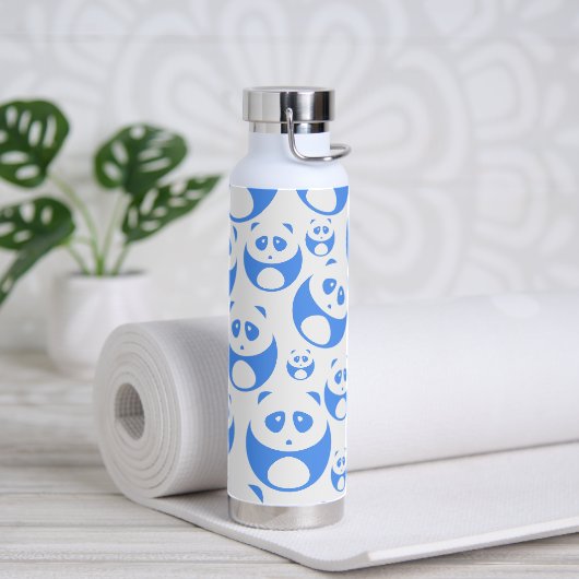 Kawaii Panda Baby Blue en White Pattern Wireless Waterfles (Yoga)