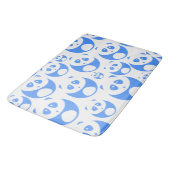 Kawaii Panda Baby Blue en WhitePattern Badmat (Gekanteld)