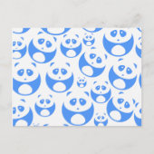 Kawaii Panda Baby Blue en WhitePattern Briefkaart (Voorkant)