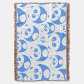 Kawaii Panda Baby Blue en WhitePattern Deken (Voorkant Verticaal)