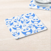 Kawaii Panda Baby Blue en WhitePattern Kartonnen Onderzetters (Schuin)