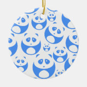 Kawaii Panda Baby Blue en WhitePattern Keramisch Ornament (Voorkant)