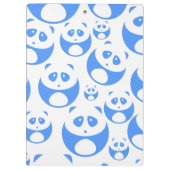 Kawaii Panda Baby Blue en WhitePattern Klembord (Achterkant)