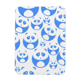 Kawaii Panda Baby Blue en WhitePattern Magneet