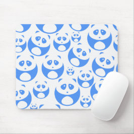Kawaii Panda Baby Blue en WhitePattern Muismat