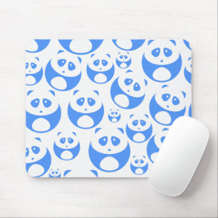 Kawaii Panda Baby Blue en WhitePattern Muismat