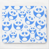 Kawaii Panda Baby Blue en WhitePattern Muismat (Voorkant)