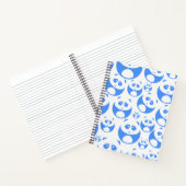 Kawaii Panda Baby Blue en WhitePattern Notitieboek (Binnen)