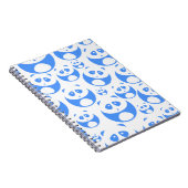 Kawaii Panda Baby Blue en WhitePattern Notitieboek (Rechterzijde)