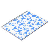 Kawaii Panda Baby Blue en WhitePattern Notitieboek (Linkerzijde)