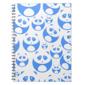 Kawaii Panda Baby Blue en WhitePattern Notitieboek (Voorkant)