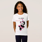 Kawaii Panda Ballet Dancer Overweging T-shirt (Voorkant volledig)