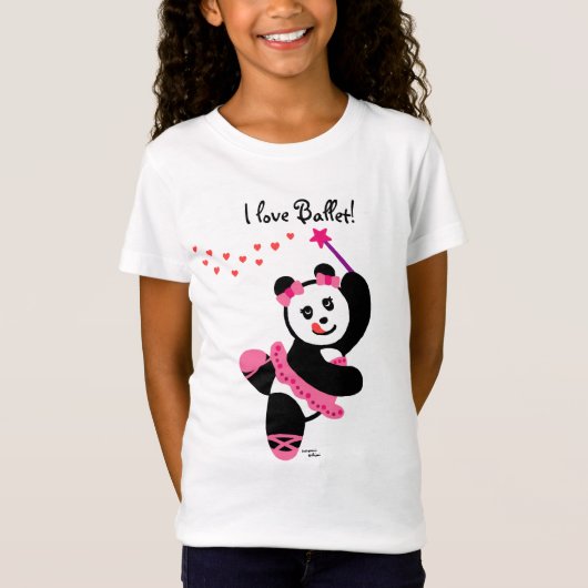 Kawaii Panda Ballet Dancer Overweging T-shirt (Voorkant)