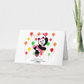 Kawaii Panda Ballet Dancer Overweging verjaardag Kaart (Achterkant)