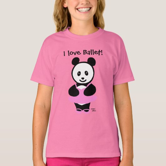 Kawaii Panda Ballet Dancer T-shirt (Voorkant)