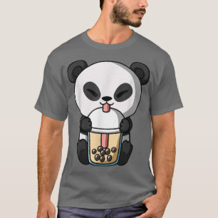 Kawaii Panda Beer Boba Milk Tea belle Tea Anime T-shirt