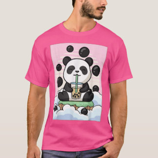 Kawaii Panda Beer Bubble Boba Milk Tea Japanse ae T-shirt