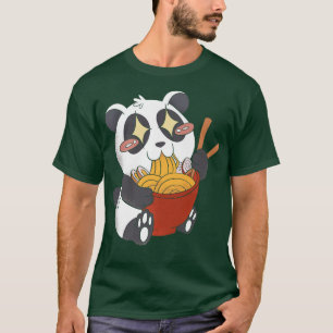 Kawaii Panda Beer Dierenvriend Zookeeper Ramen Eat T-shirt