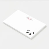 Kawaii panda beer gepersonaliseerd monogram na het post-it® notes (Schuin)