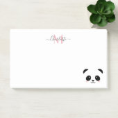 Kawaii panda beer gepersonaliseerd monogram na het post-it® notes (Kantoor)