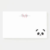 Kawaii panda beer gepersonaliseerd monogram na het post-it® notes (Voorkant)