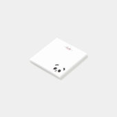 Kawaii panda beer gepersonaliseerd monogram post-it® notes (Schuin)